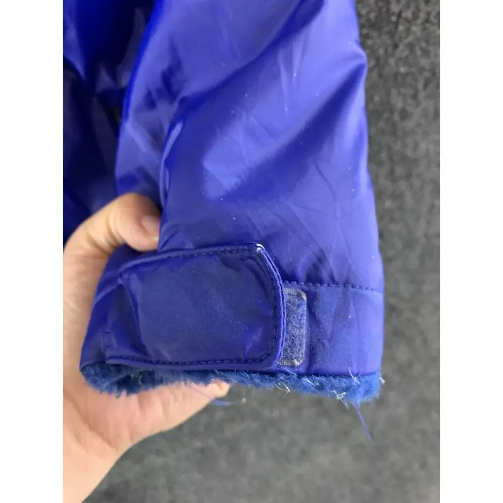 VTG? Girl Cooper Key Reversible Coat Jacket Faux Fur Blue Size 7/8